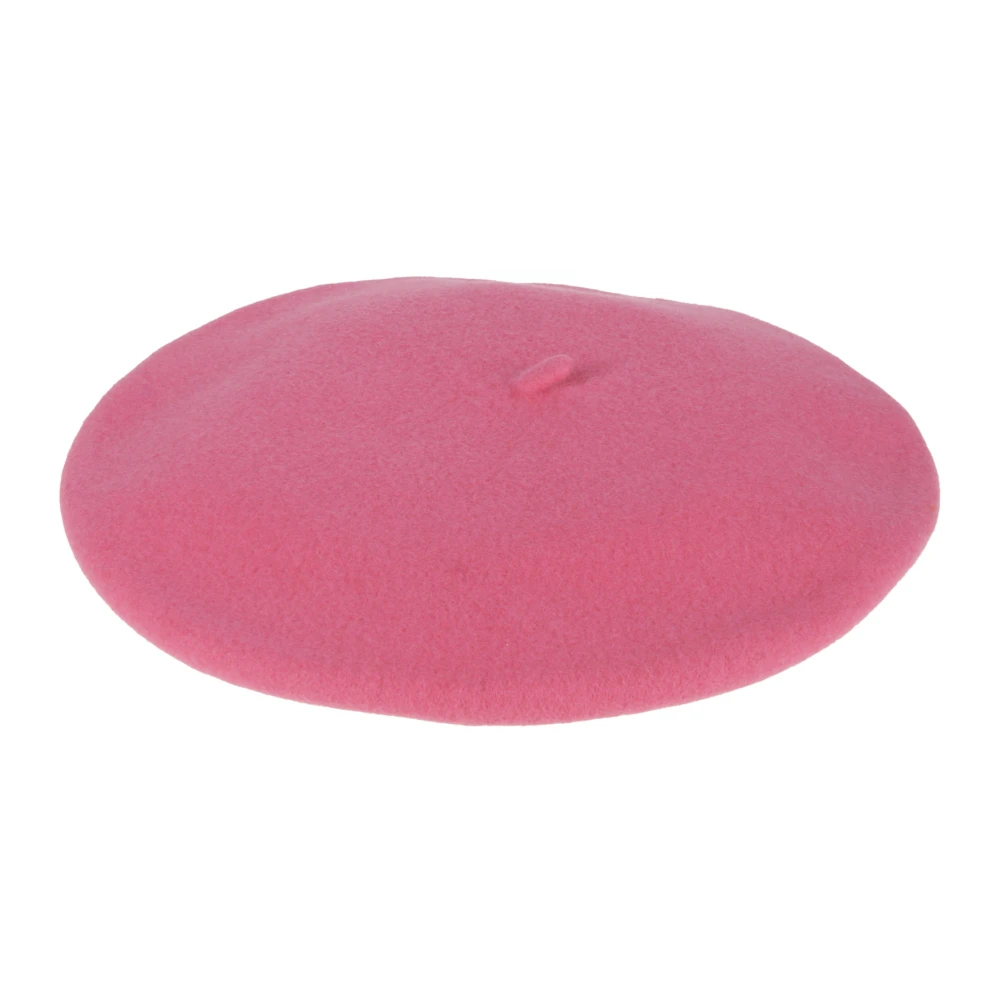 Borsalino Klassieke wollen baret hoed Pink Dames