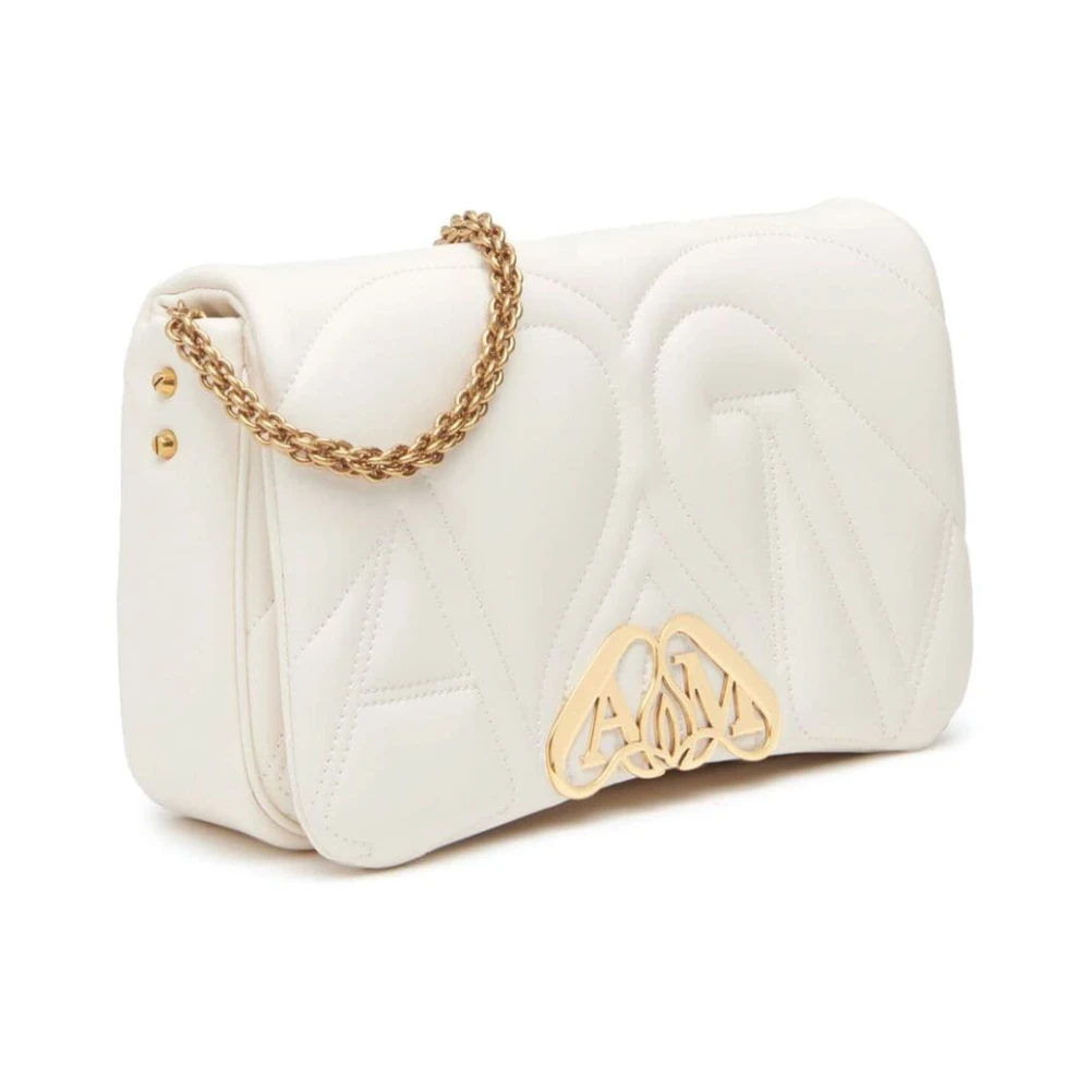 alexander mcqueen Gewatteerde Witte Seal Schoudertas White Dames