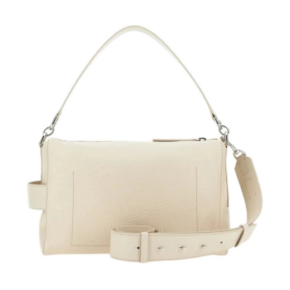 Hogan Script Design Leren Handtas White Dames