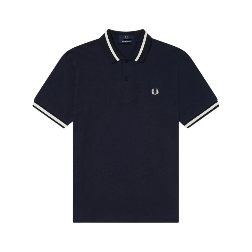 Fred Perry Originele Single Tipped Polo Navy Wit Blue Heren