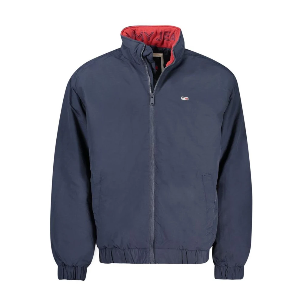 Tommy Hilfiger Blauwe Geborduurd Logo Lange Mouw Jas Blue Heren