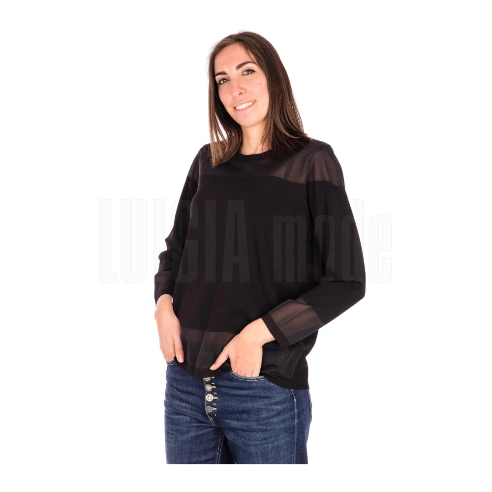 Marina Rinaldi Stijlvolle Gebreide Top Black Dames