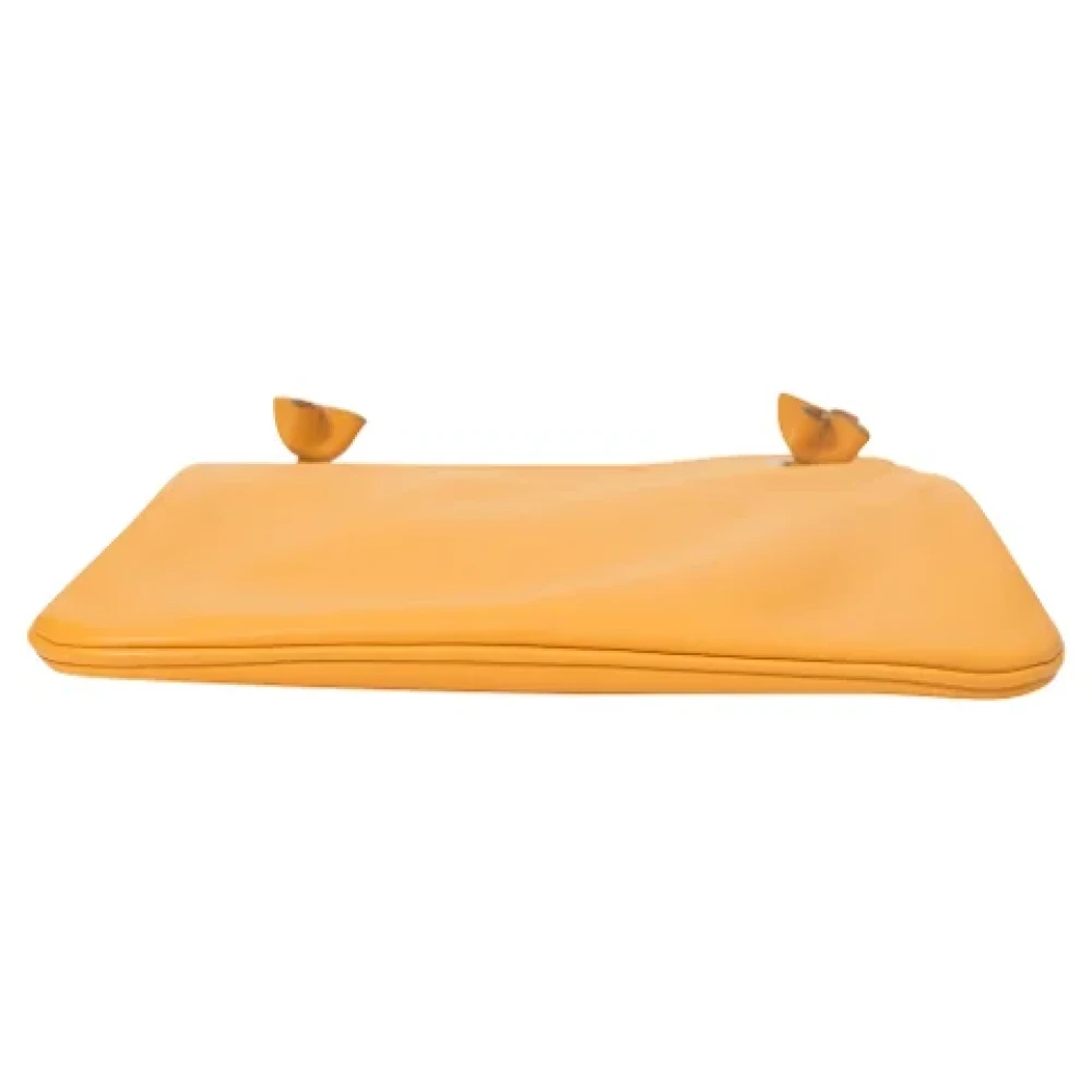 Hermès Vintage Pre-owned Leather shoulder-bags Yellow Dames