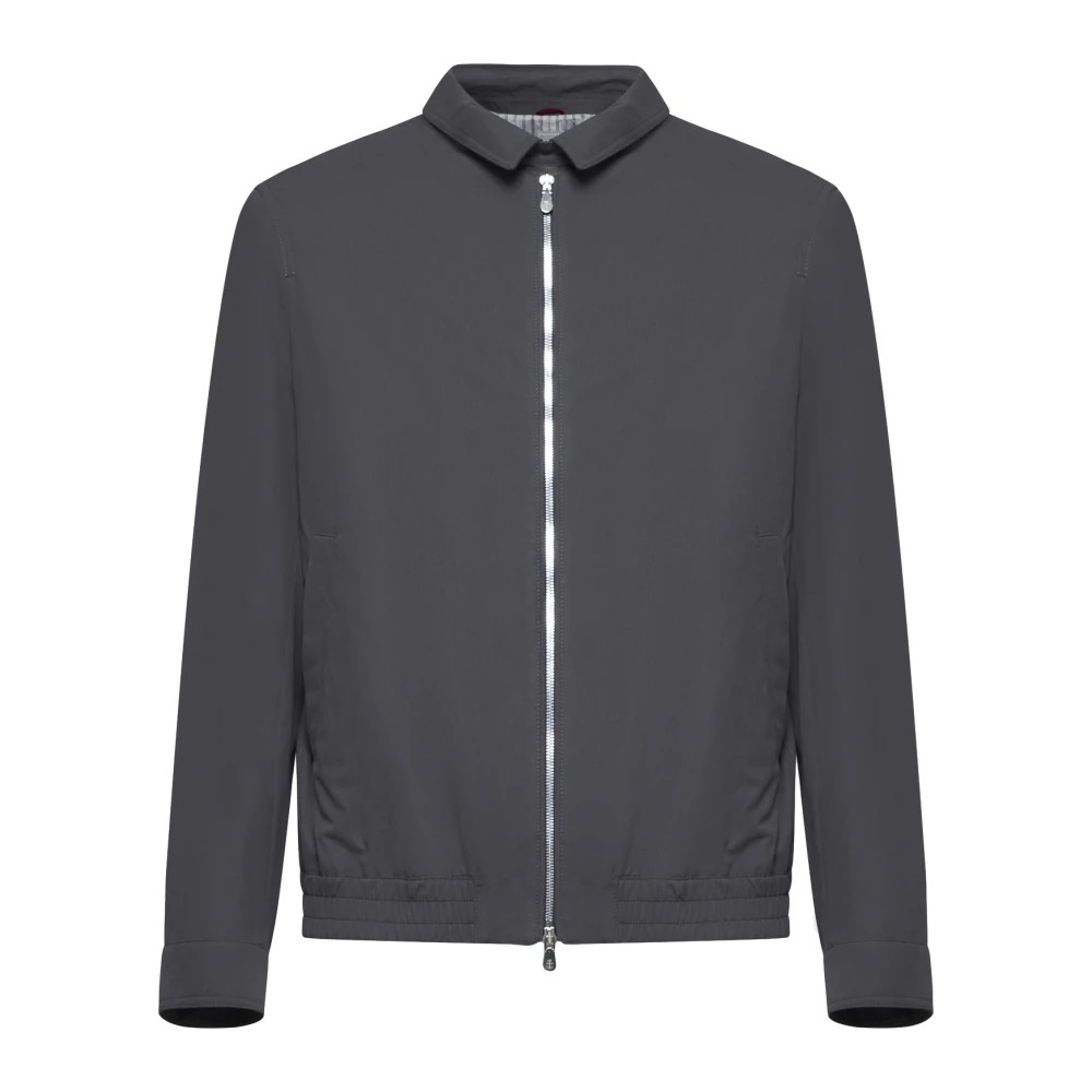 BRUNELLO CUCINELLI Kasjmier Grijze Jas Elegante Stijl Gray Heren