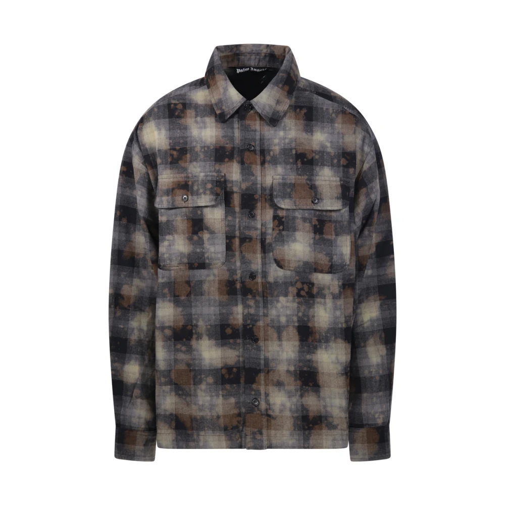 Palm Angels Gebogen Logo Check Shirt Multicolor Heren