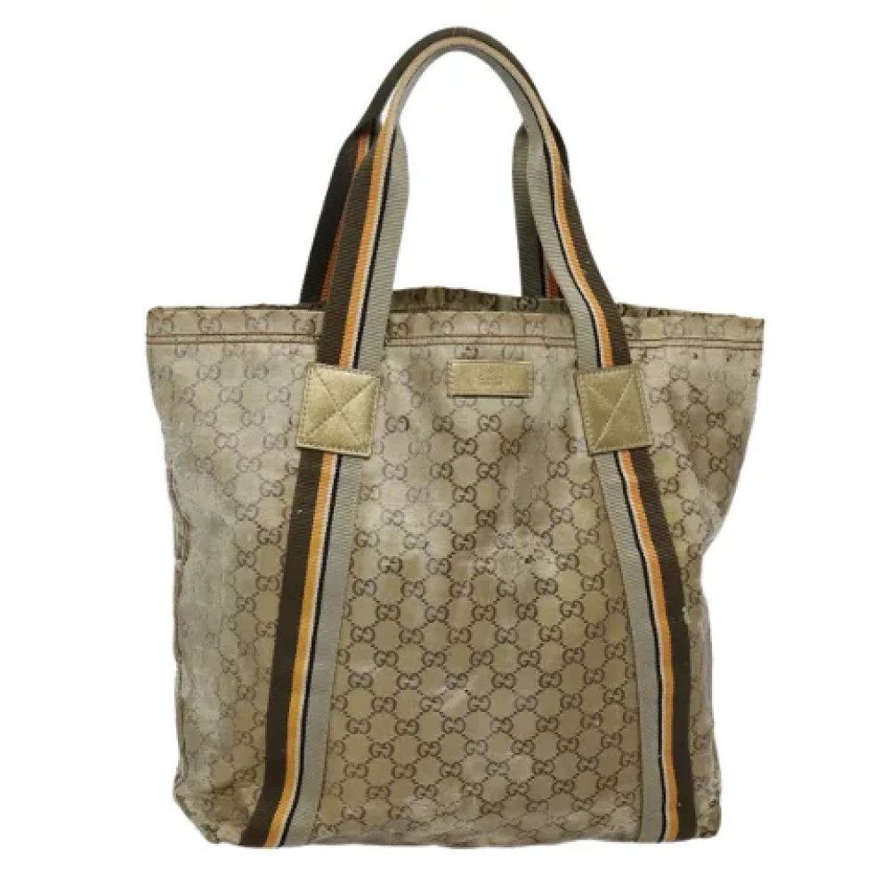 Gucci Vintage Pre-owned Canvas totes Yellow Dames