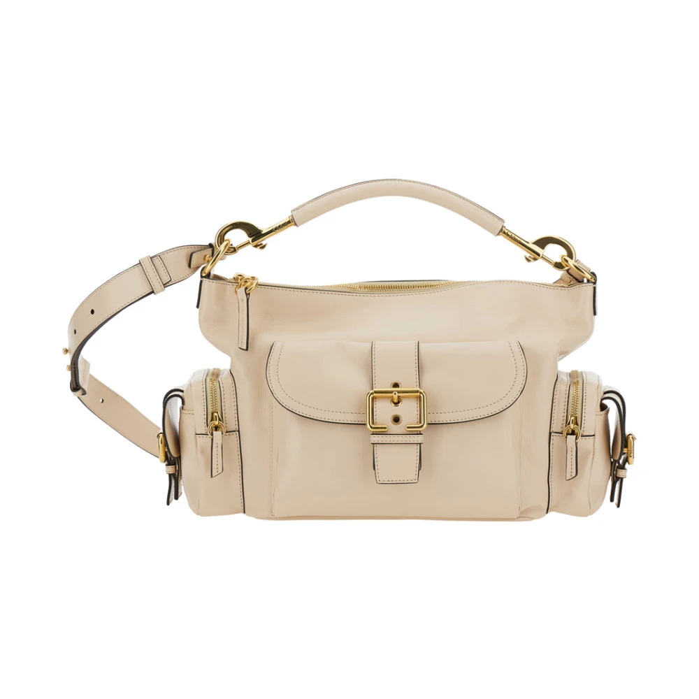 Chloé Beige Schoudertas met Logo Beige Dames