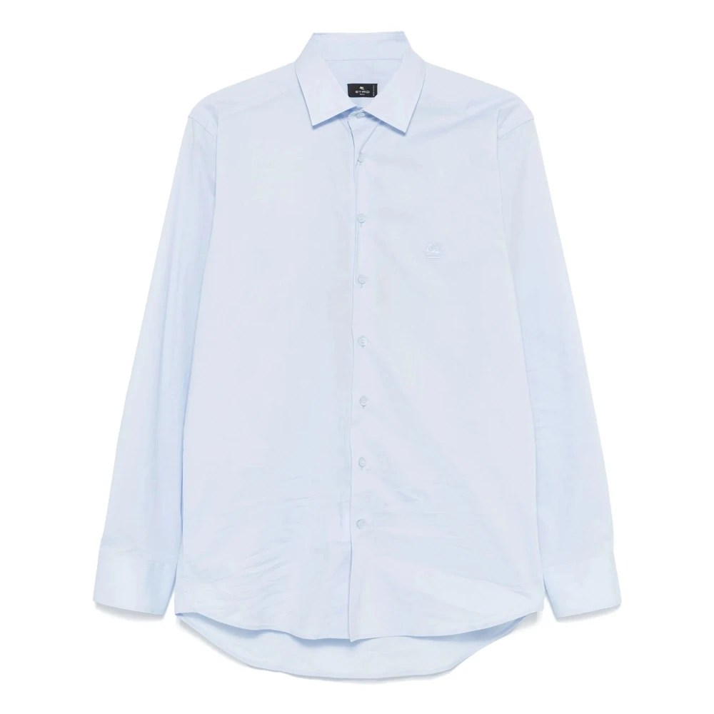 Etro Men's Blue Formal Shirts, 3XL, Roma Logo Shirt