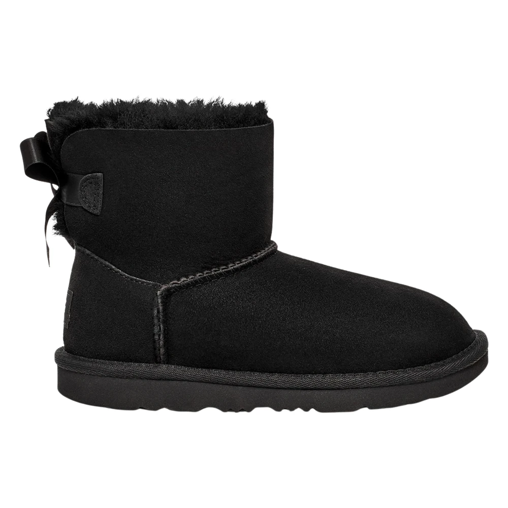 Ugg Black Mini Bailey Bow Ii Boots - Female - Kids Boots - 23 1/2 Eu - Kids