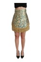 jupe-taille-haute-doree-et-bleue