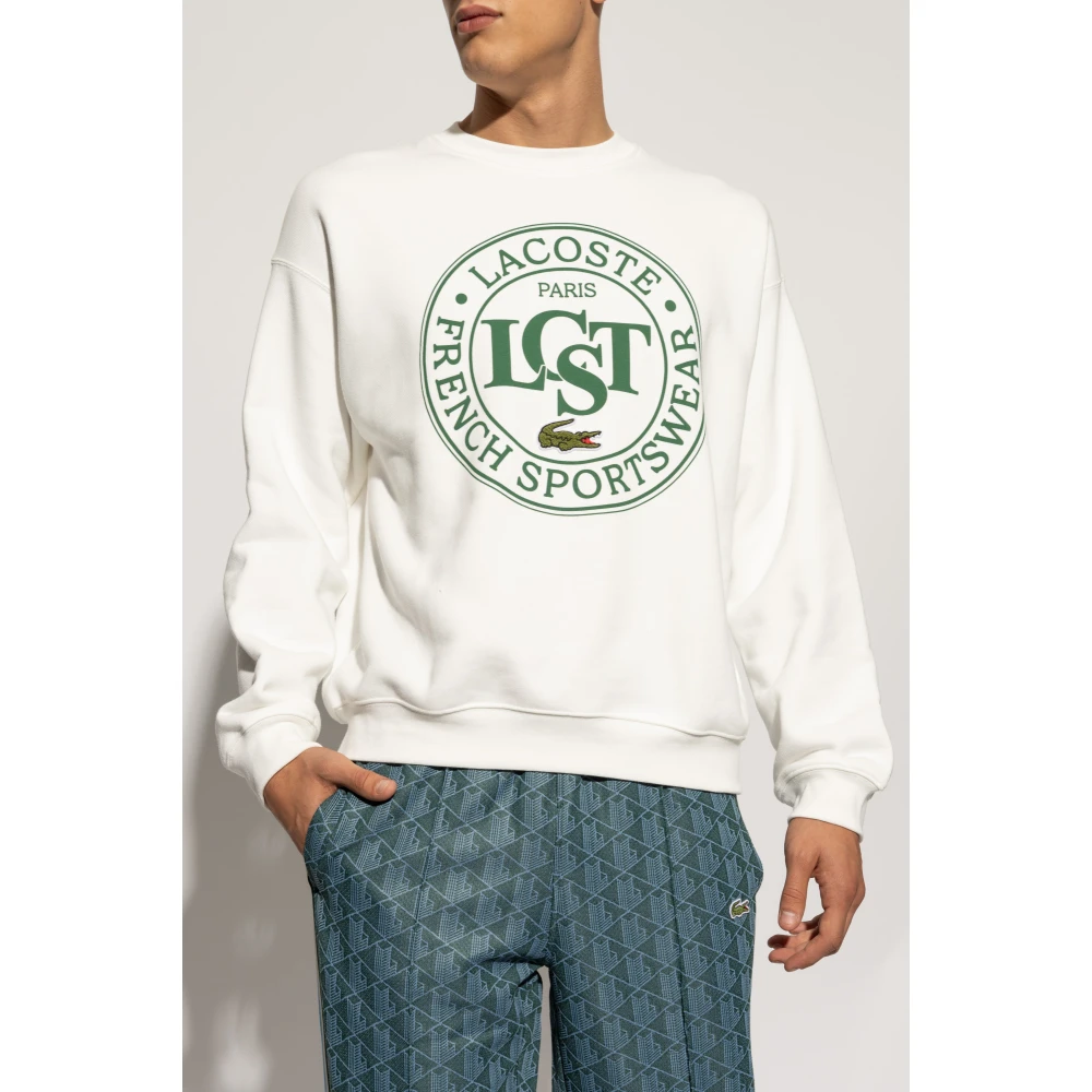 Lacoste Sweatshirt met logo White Heren