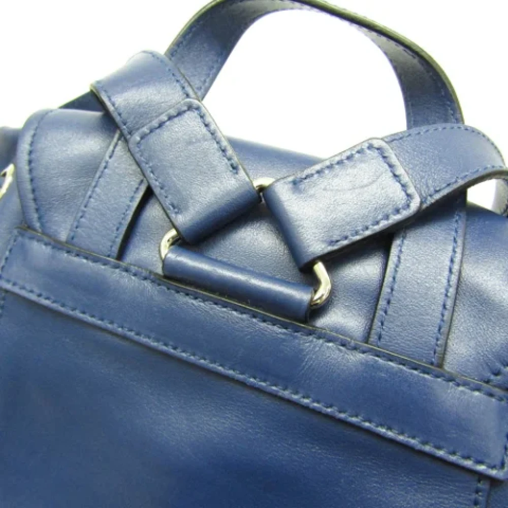 Prada Vintage Pre-owned Leather shoulder-bags Blue Dames