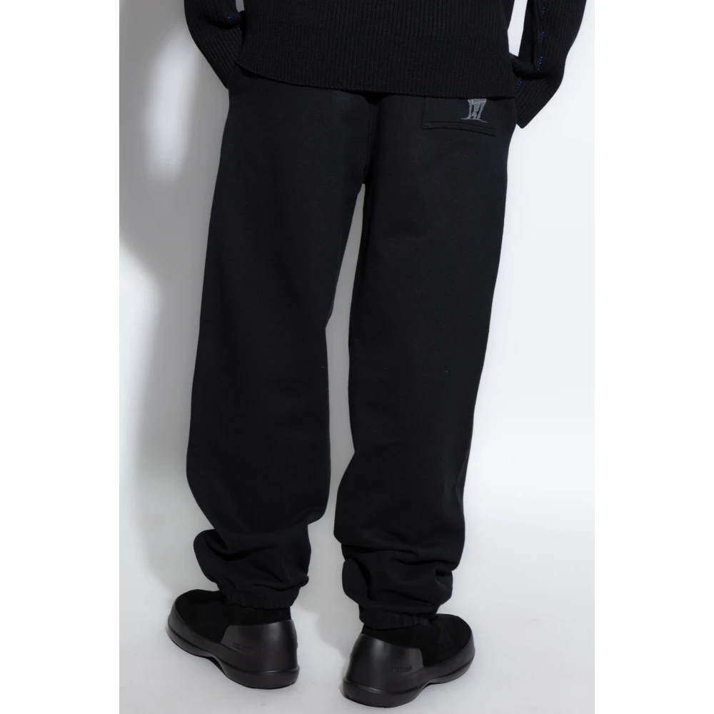 Burberry Sweatpants met bedrukt logo Black Heren