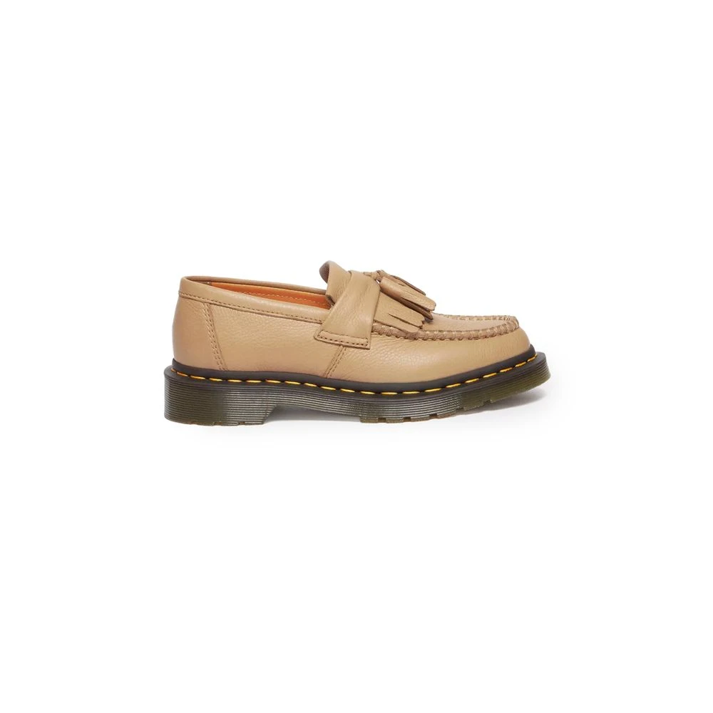 Dr. Martens Beige Läder Platta Skor Kvinnor Vår/Sommar Beige, Dam