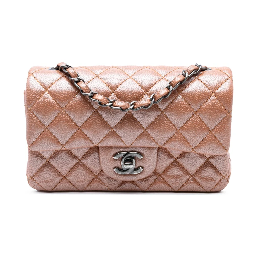 Chanel Vintage Women's Pink Pre-Owned Quilted Flap Bag