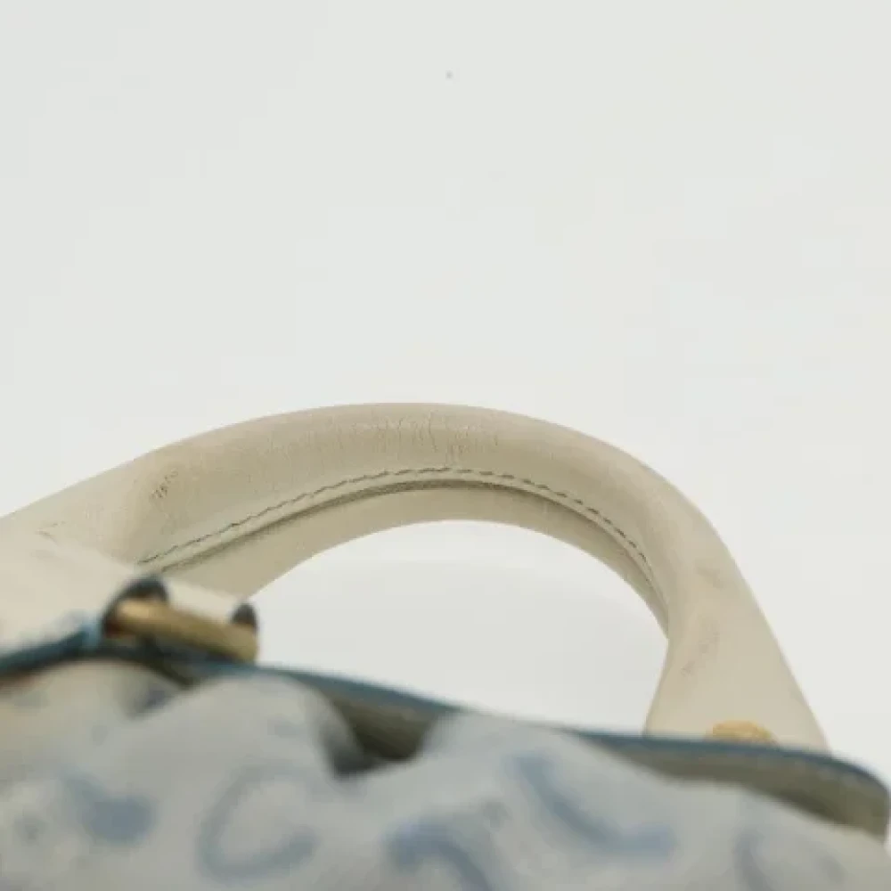 Celine Vintage Pre-owned Canvas handbags Blue Dames