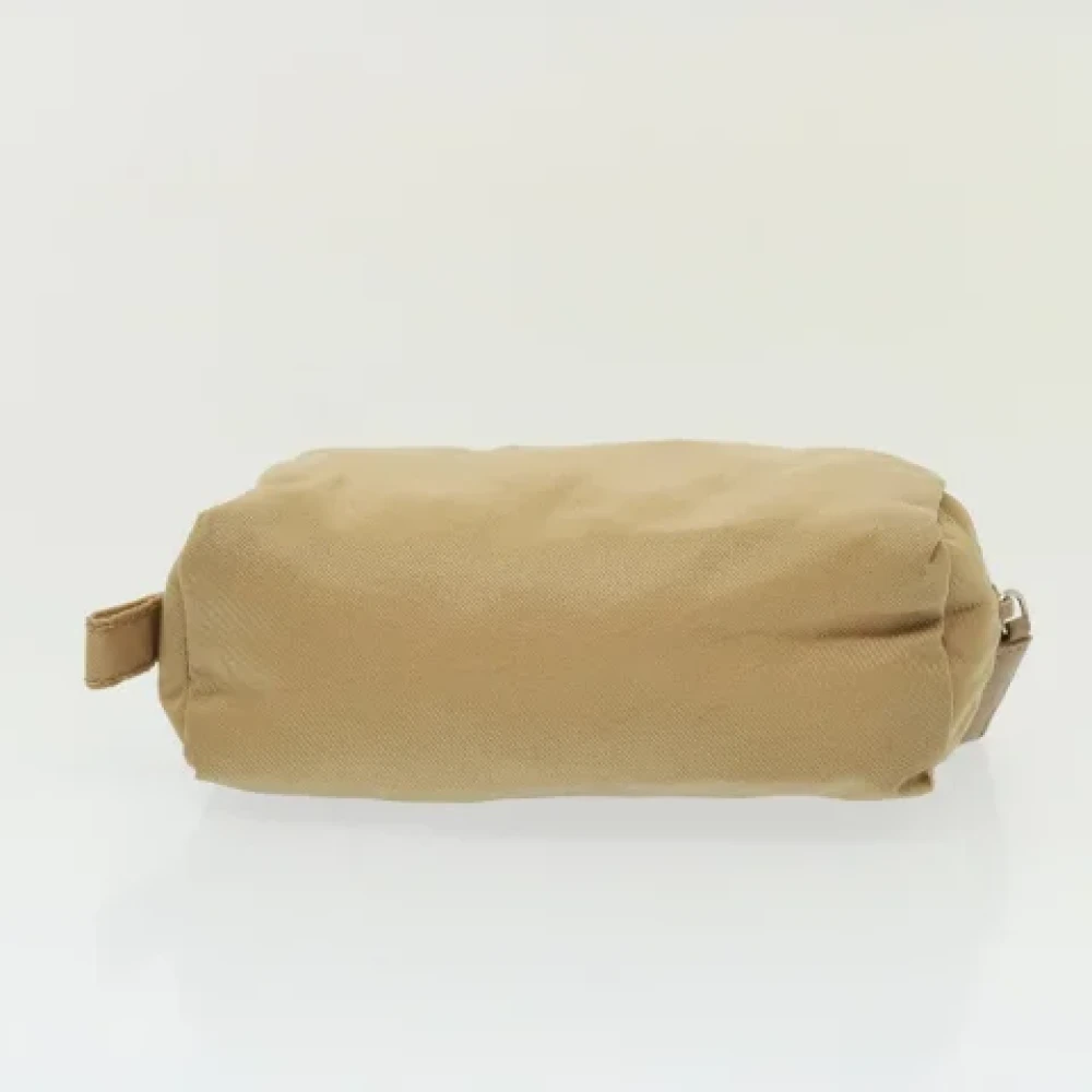 Prada Vintage Pre-owned Fabric clutches Beige Dames