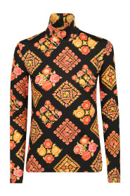 High neck top by La Double J with floral pattern