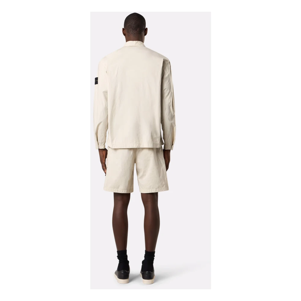 Stone Island Beige Jassen met Ghost Badge Beige Heren