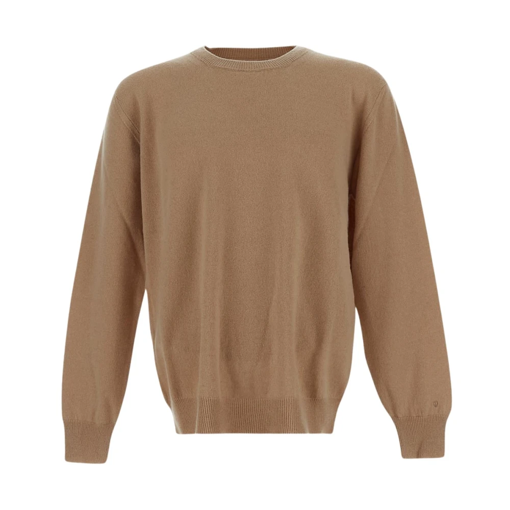 Seven Gauge Kasjmier Crewneck Gebreid Brown Heren