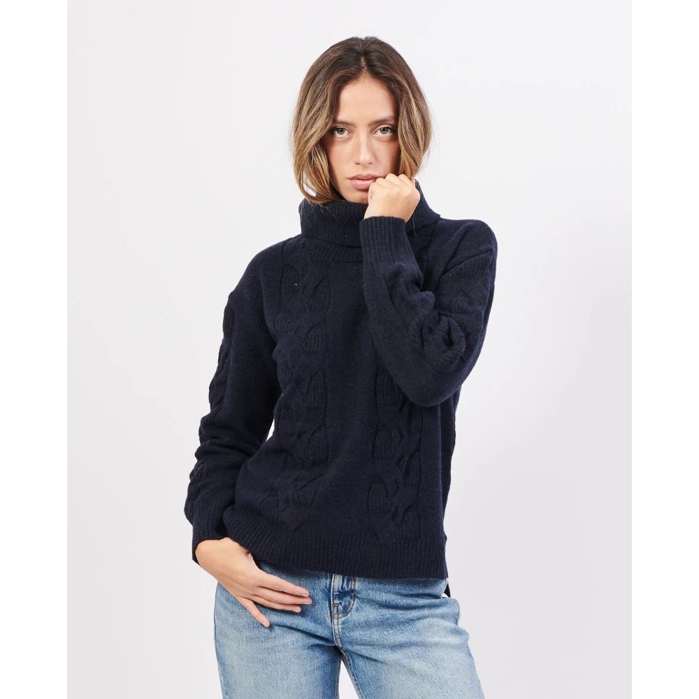 Gerry Weber Blauwe Trui met Geborduurde Voorkant Blue Dames