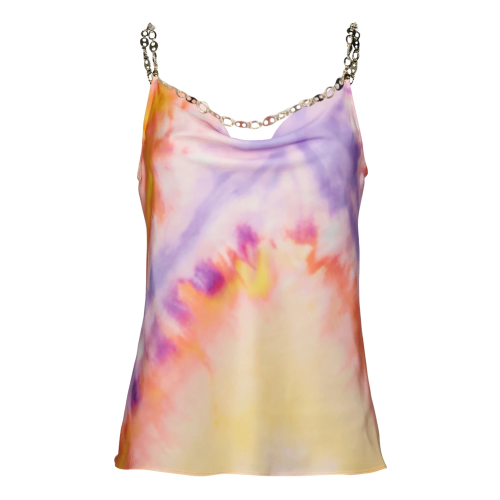 Rabanne Women's Trendy Tie Dye Cowl Neck Top