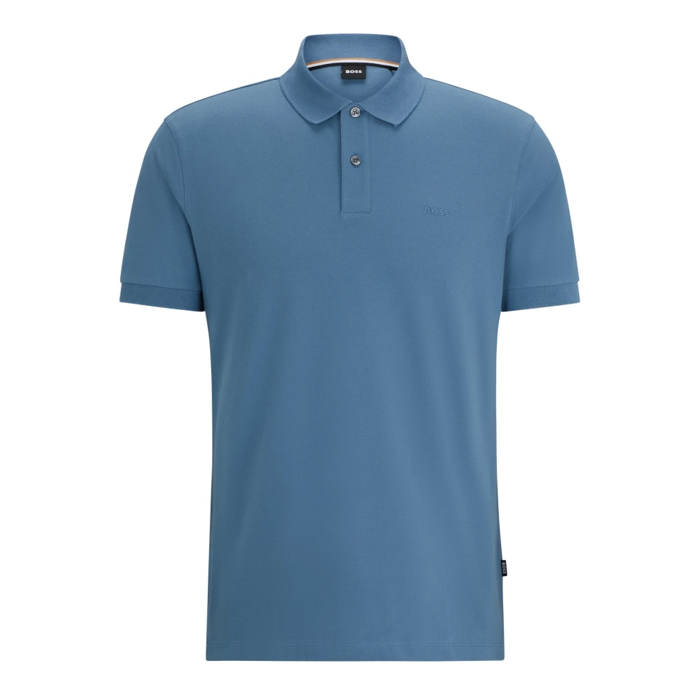 Hugo Boss Men's Blue Polo Shirts,, Pallas Pique Polo Shirt Medium