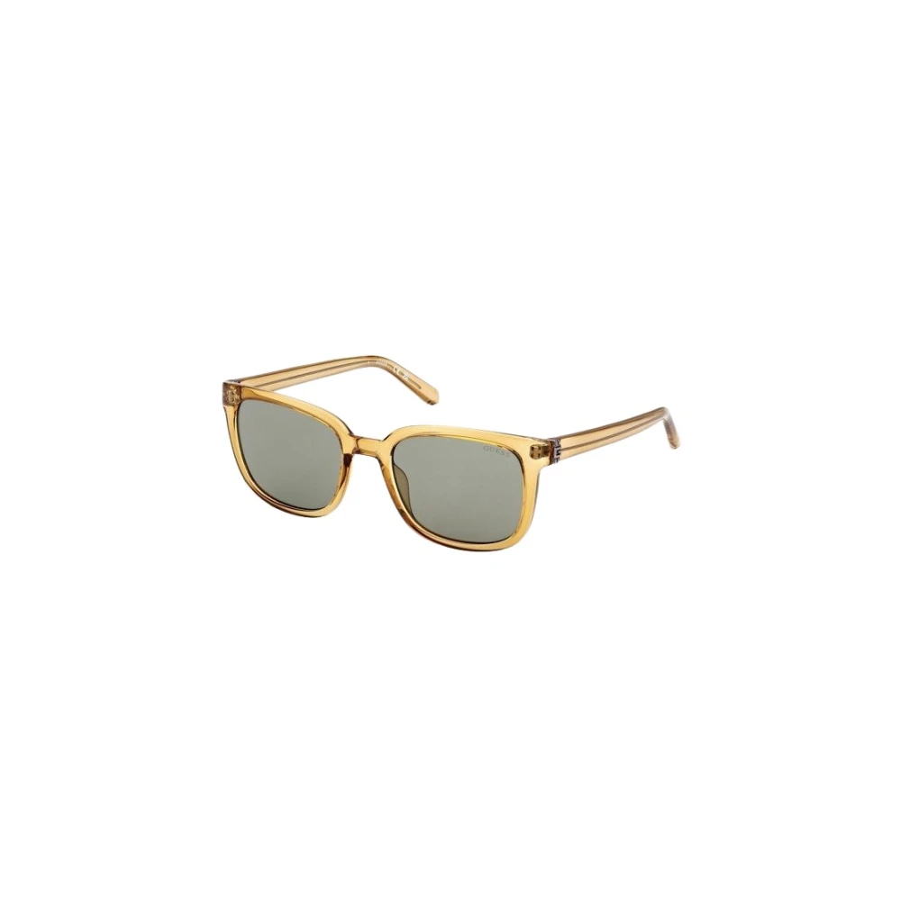 Guess Yellow Sunglasses, Male, 53 Mm, Square Sunglasses
