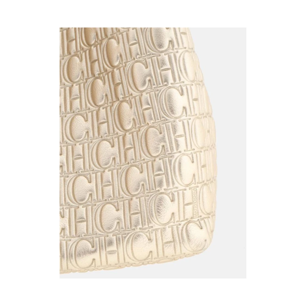 Carolina Herrera Matryoshka Chain XS Platino Tas Beige Dames