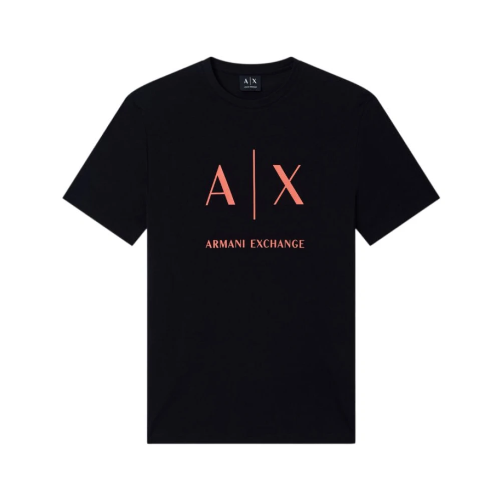 Armani Exchange Uomo Nero - T-Shirt Girocollo A Maniche Corte - Tops - Xl