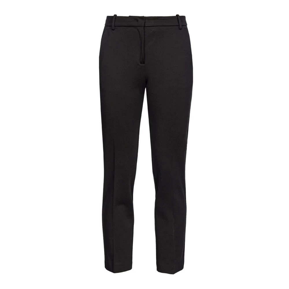 Pinko Women's Black 100155A1l4z99 Cigarette Trousers - Cropped Trousers - L - Trousers