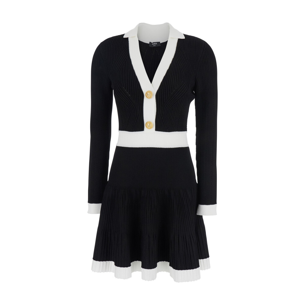ワンピース BALMAIN ABITO BICOLORE CON SCHIENA SCOPERTA Embroidered dress with body motif - Women | BALMAIN