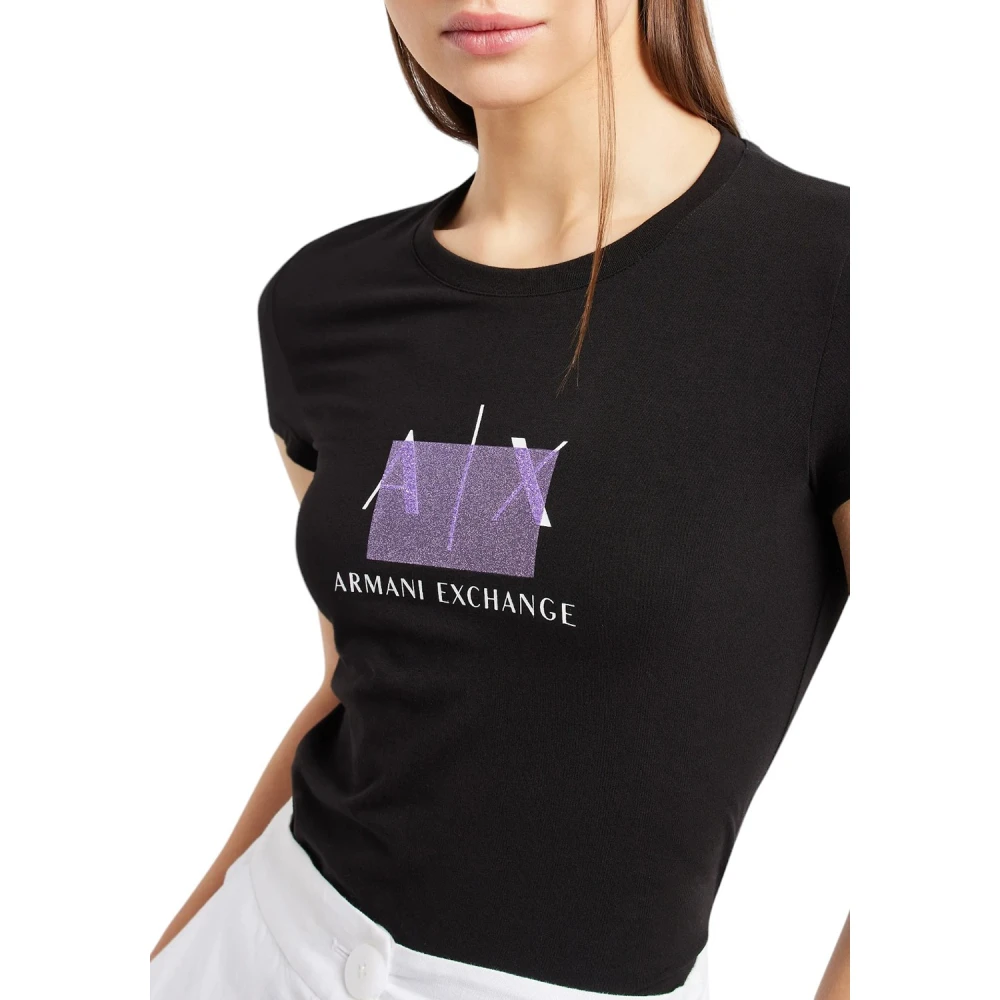 Armani Exchange Zwart T-shirt 3Dyt51 Yjetz Black Dames