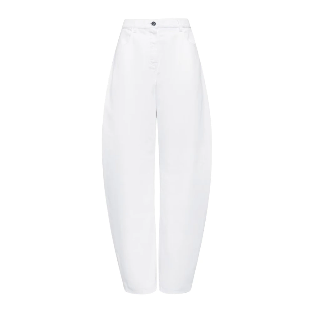 Alaïa Women's White Low-Waist Round Jeans