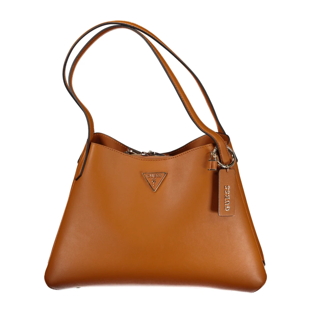 Guess Bruine Schoudertas met Meerdere Compartimenten Brown Dames