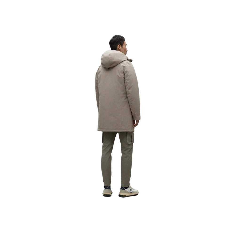 Ecoalf Beige textiel parka voor mannen Beige Heren