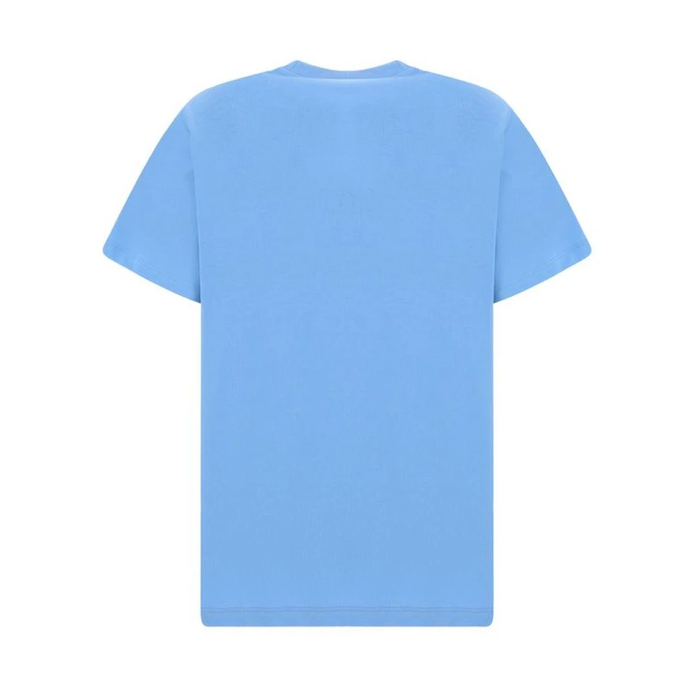 Ganni Tijgerprint Katoenen Relaxte T-shirt Blue Dames