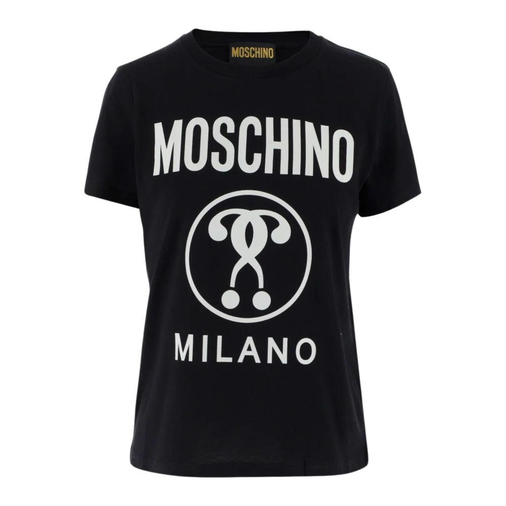 Moschino Stoere Zwarte T-shirt en Polo voor Vrouwen Black Dames