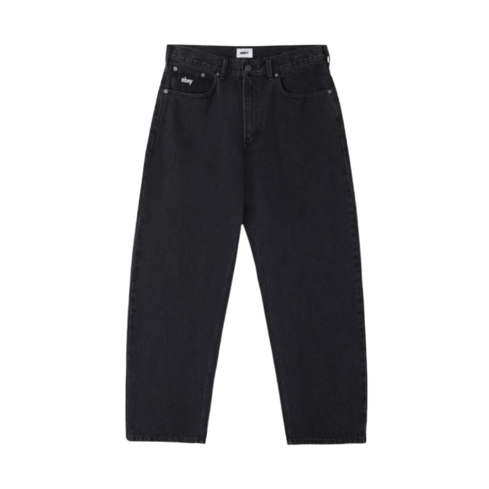 Obey Men's Black Baggy Denim Pant - Loose Fit Jeans - W31 - Jeans