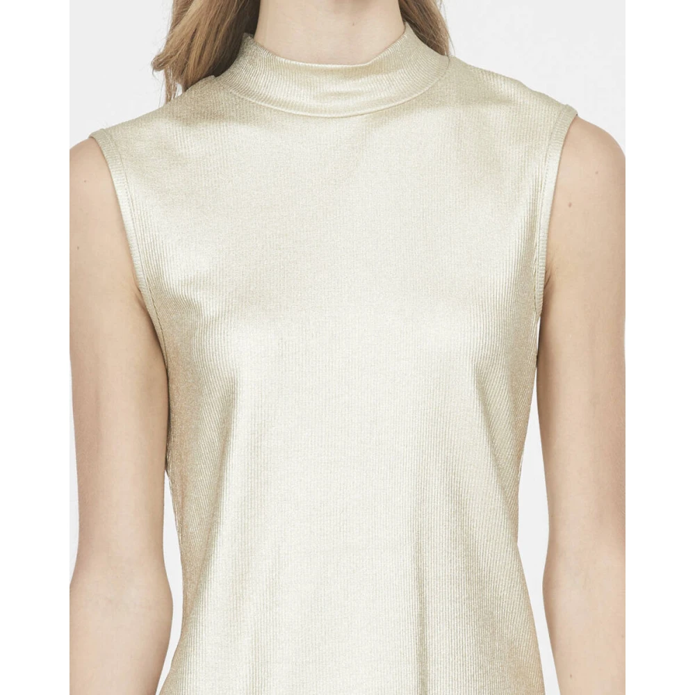 Sisters Point Lange mouw top in Vekas-Ta stijl Beige Dames