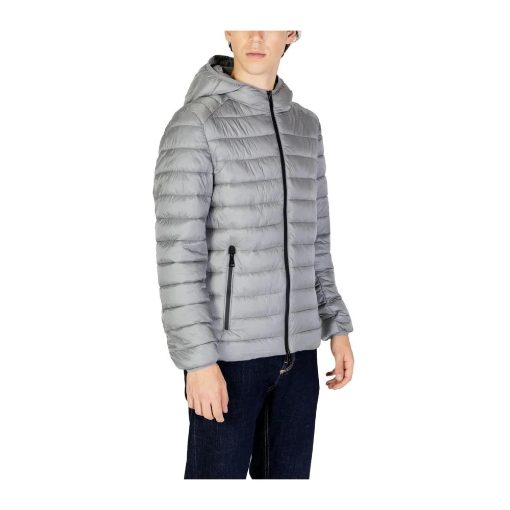 Gianni Lupo Polyamide Herfst Winter Jas Collectie Gray Heren