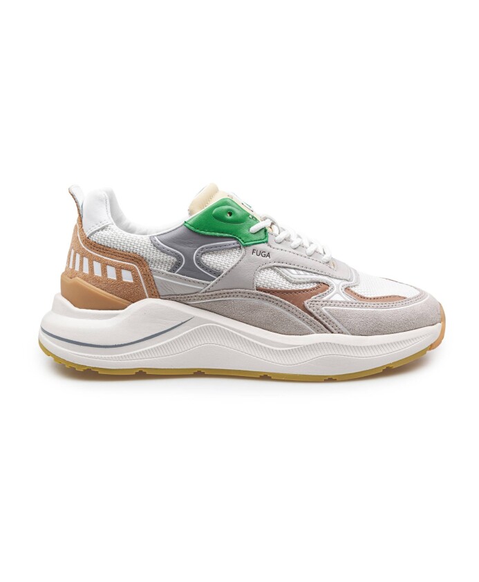 sneakers-blanc-vert-en-tissu-et-daim