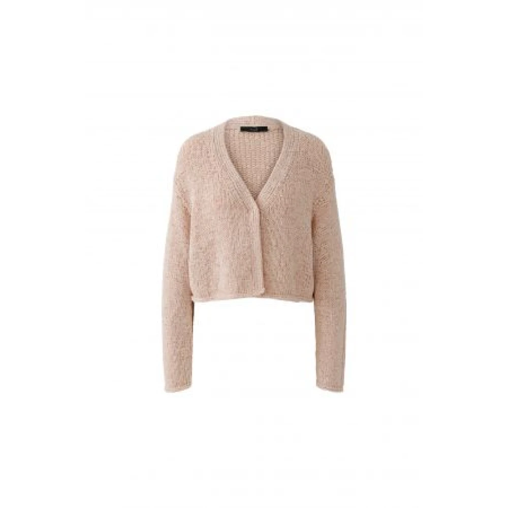 Oui Women's Pink Jacke - Cardigans - L - Knitwear