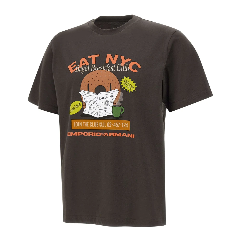 Emporio Armani Men's Brown T-Shirts, L, Capsule New York Asv T-Shirt