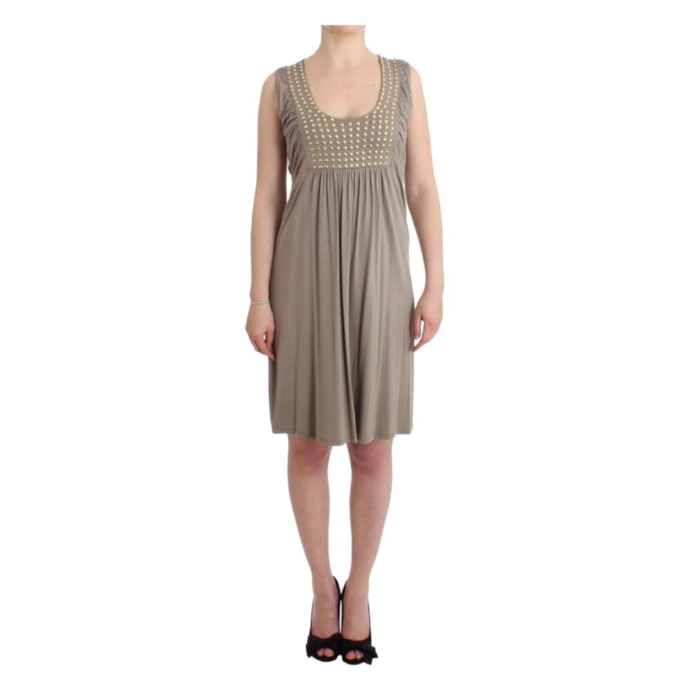 Beige Studs Knielengte Etui Jurk Roccobarocco Midi jurken Miinto