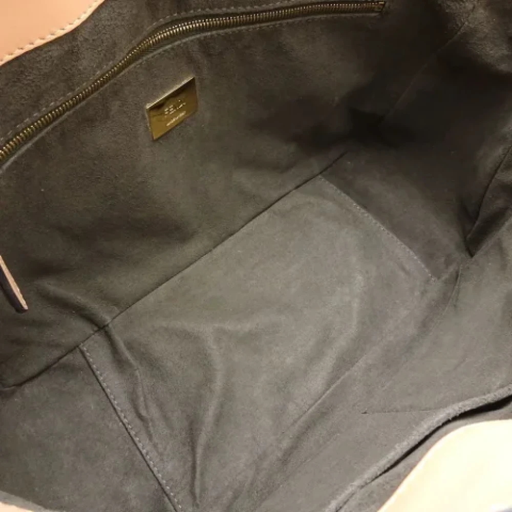 Fendi Vintage Pre-owned Leather totes Beige Dames