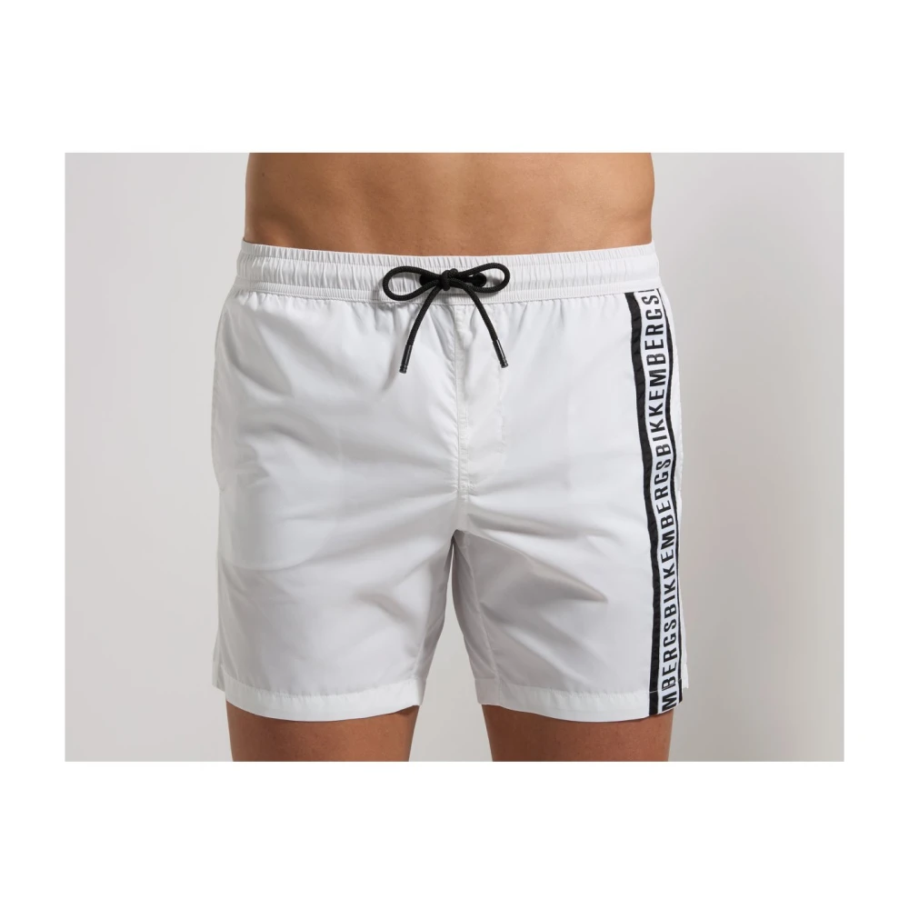 Bikkembergs Zijlogo Zwemshorts White Heren
