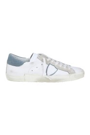 Vintage Vit/Denim Läder Sneakers