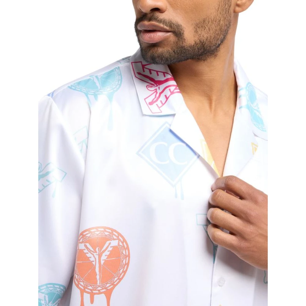 carlo colucci Logo Print Shirt voor Heren White Heren