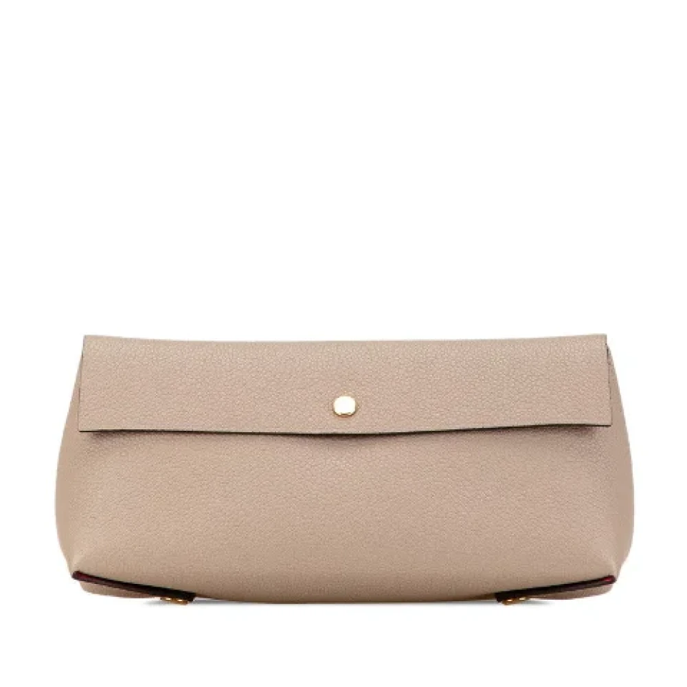 Louis Vuitton Vintage Pre-owned Leather clutches Beige Dames